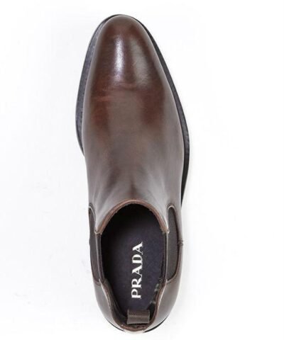 Prada Leather Lug Chelsea Boots