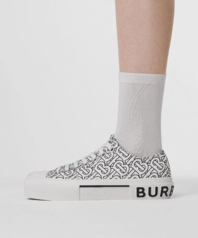 Burberry Monogram Print Cotton Sneakers