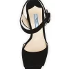 Prada Velvet Platform Block-Heel Sandal