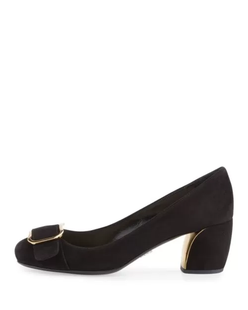 Prada Suede Buckle-Toe 55mm Pump