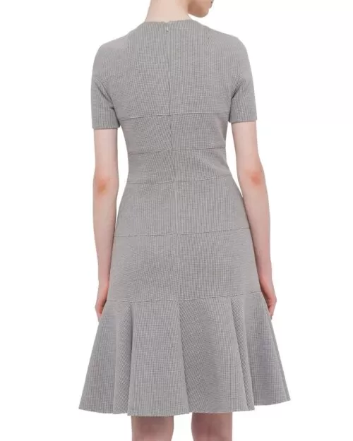 Akris Punto Women's Gray Short-sleeve Ribbed Jersey Dress