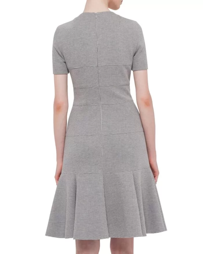 Akris Punto Women's Gray Short-sleeve Ribbed Jersey Dress