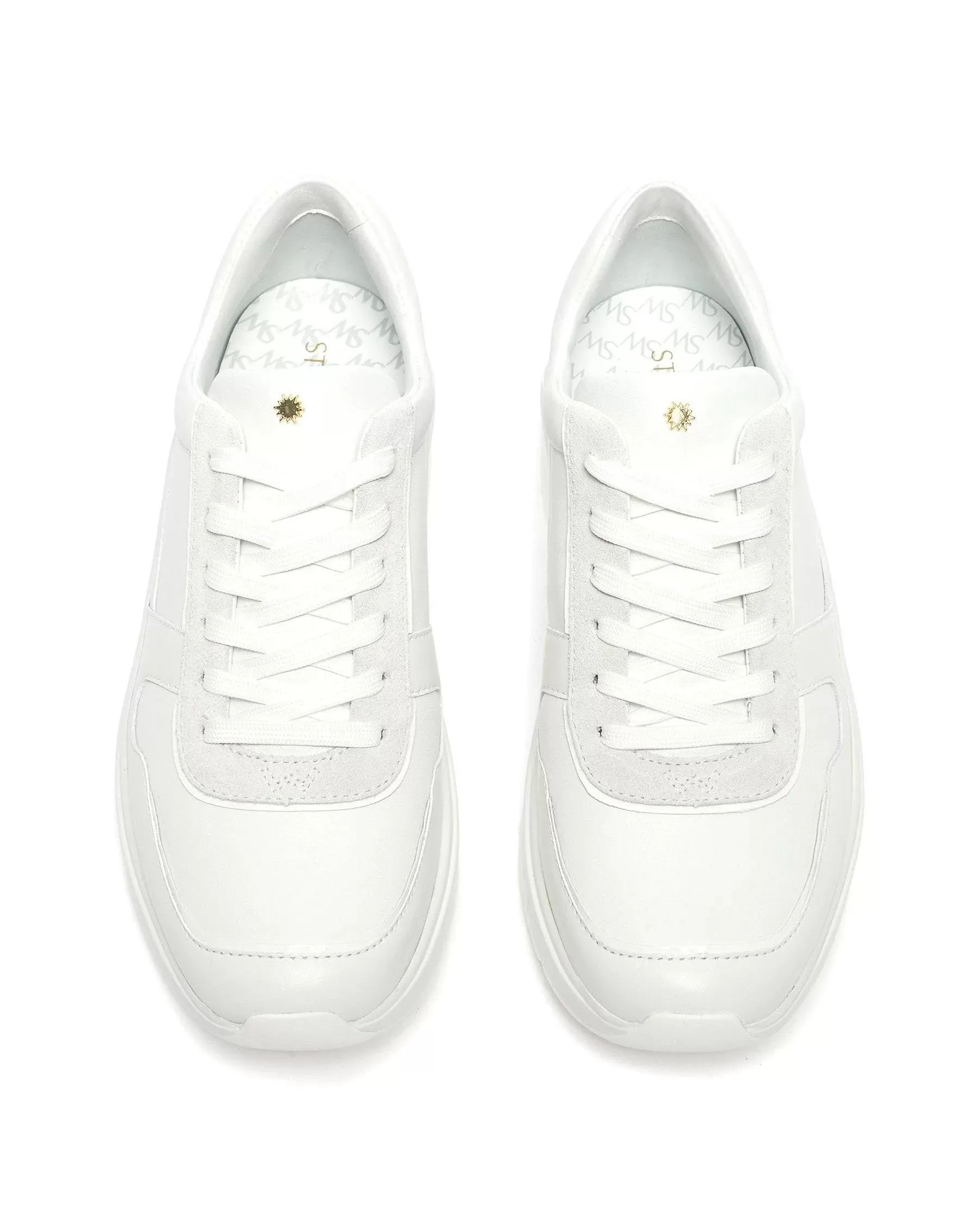 Stuart Weitzman JAQI White Sneakers