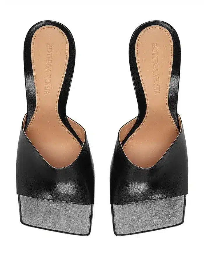 Bottega Veneta Square-Toe Open Mules
