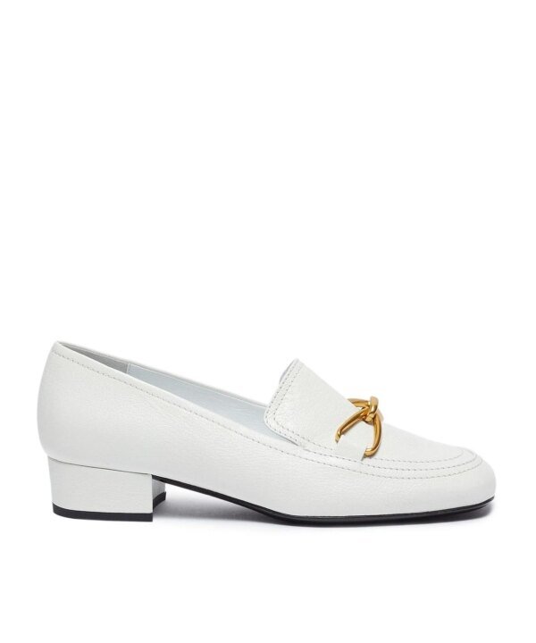 By Far Black Lino 35 Leather Loafers