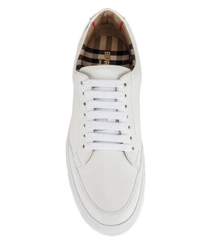 Burberry Logo Detail Leather Sneakers