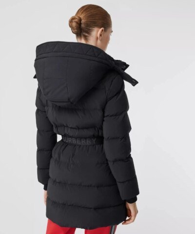 Burberry Detachable Hood Belted Puffer Coat