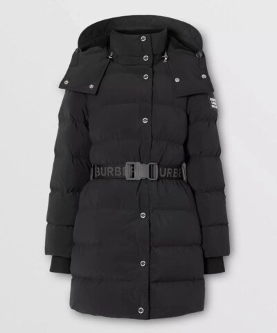 Burberry Detachable Hood Belted Puffer Coat