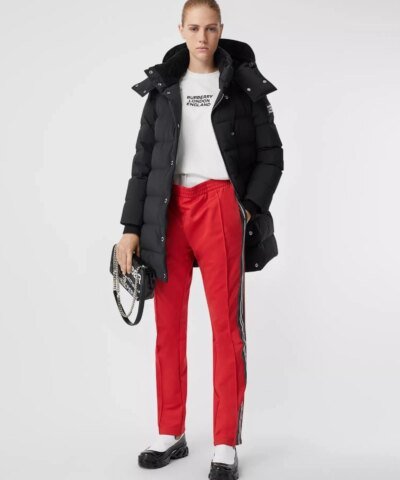 Burberry Detachable Hood Belted Puffer Coat