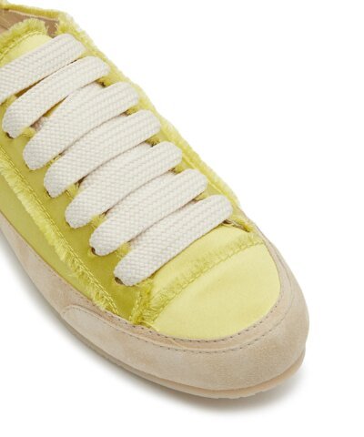 Pedro Garcia ‘Pate' Lace Up Cut Out Heel Satin Sneaker