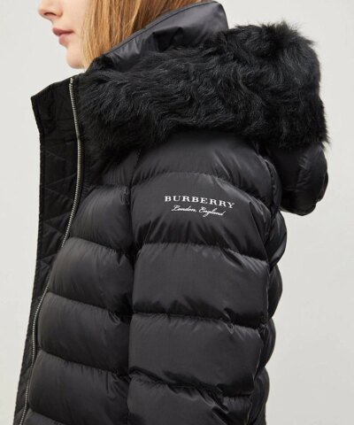 Burberry Limehouse Shearling-Trim Padded Coat