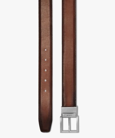 Berluti Signature Canvas and Venezia Leather 35 mm Belt