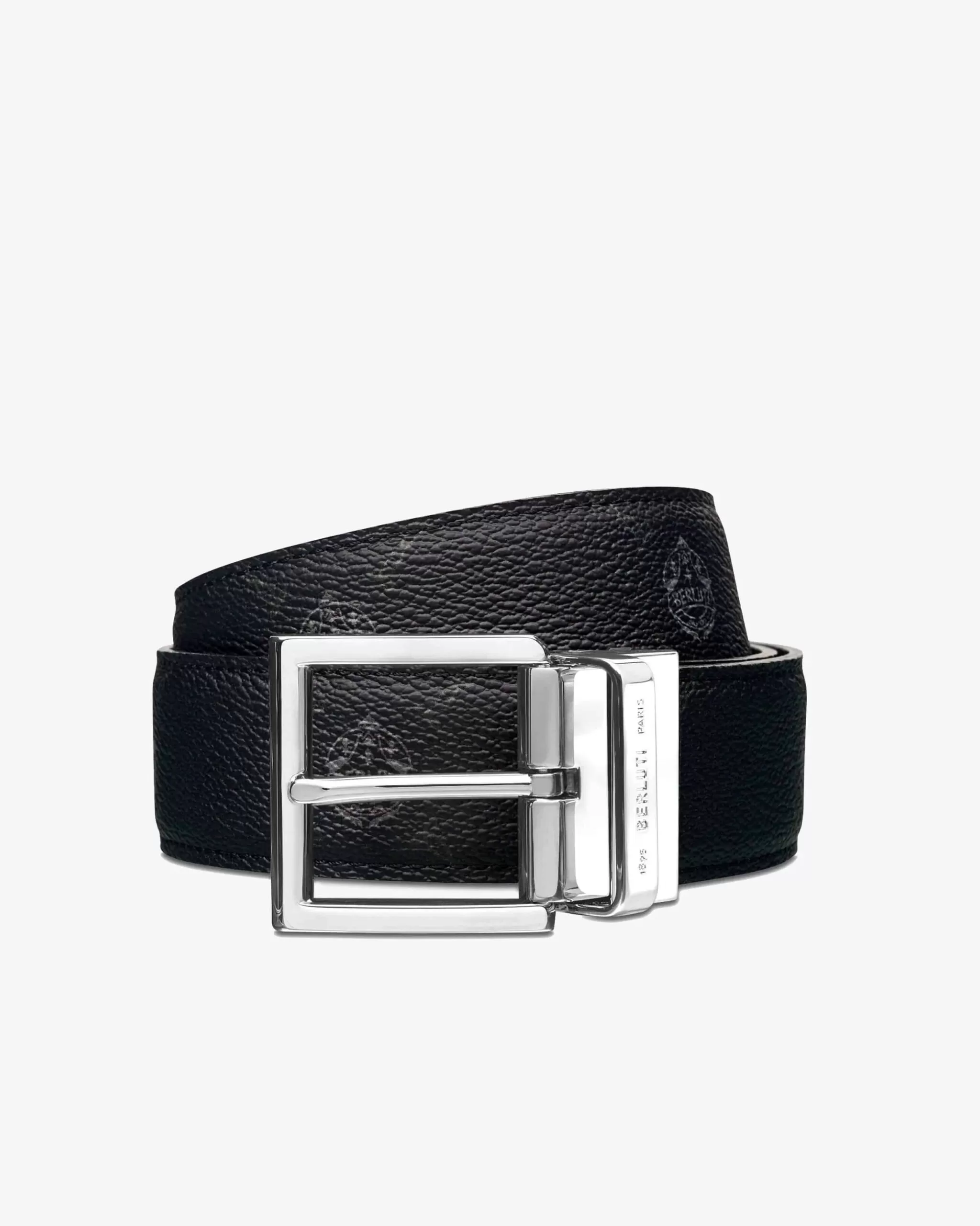 Berluti Signature Canvas and Venezia Leather 35 mm Belt