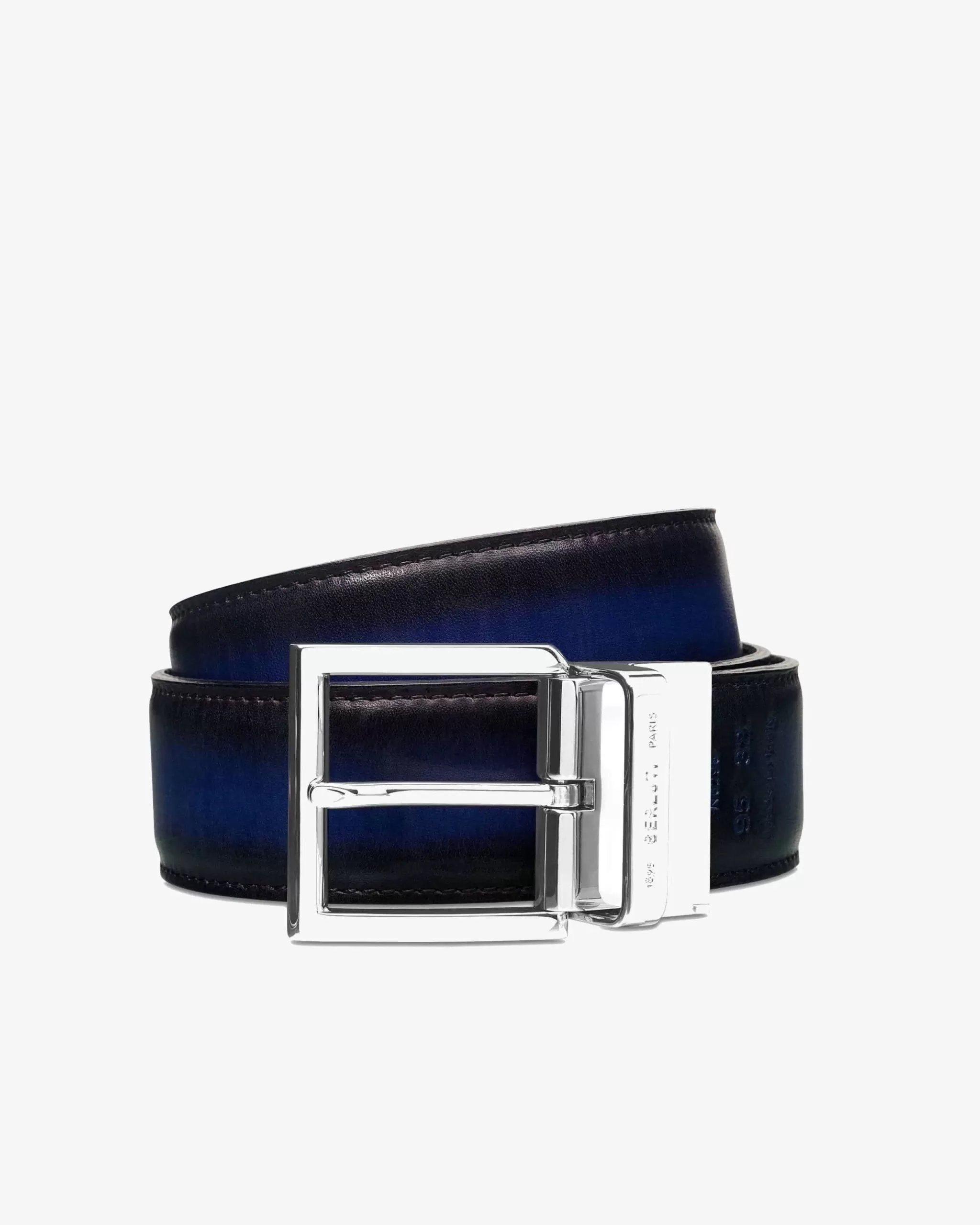 Berluti Signature Canvas and Venezia Leather 35 mm Belt