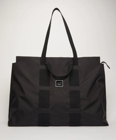 Acne Studios Logo Plaque Tote Bag Black