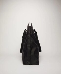 Acne Studios Logo Plaque Tote Bag Black