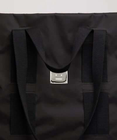 Acne Studios Logo Plaque Tote Bag Black