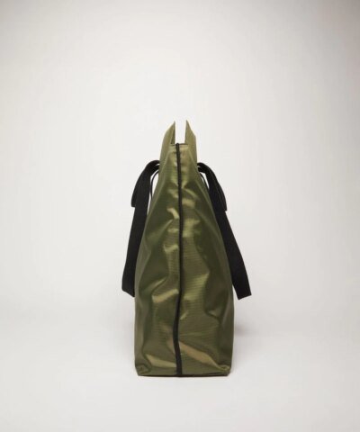 Acne Studios Logo Plaque Tote Bag Khaki Green