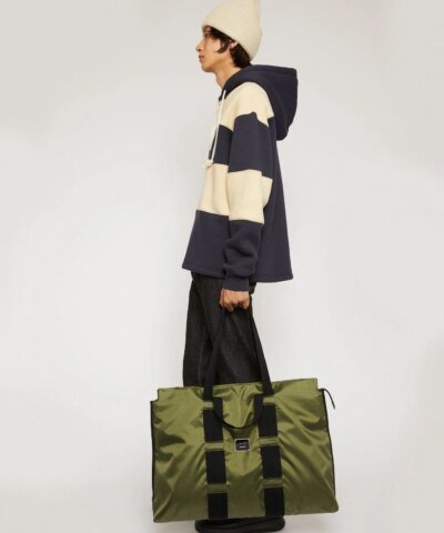 Acne Studios Logo Plaque Tote Bag Black