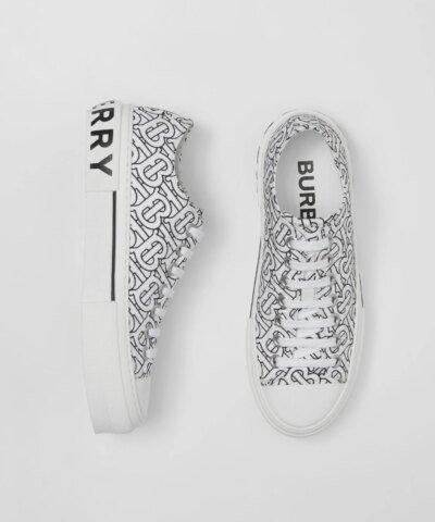 Burberry Monogram Print Cotton Sneakers