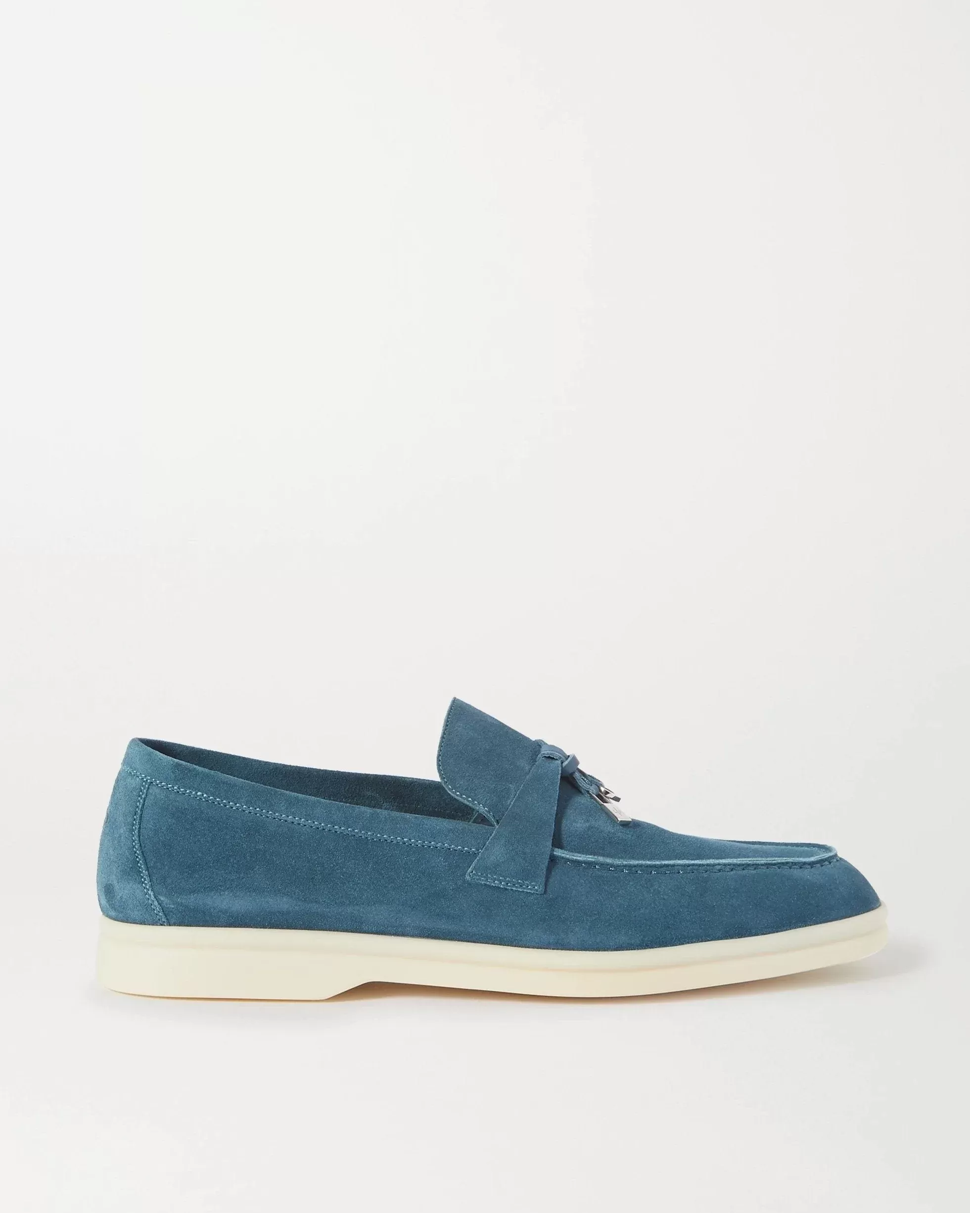 Loro Piana Summer Charms Walk Suede Loafers