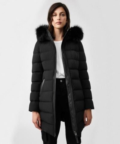 Mackage Calla Down Coat With Removable Silverfox Fur Trim