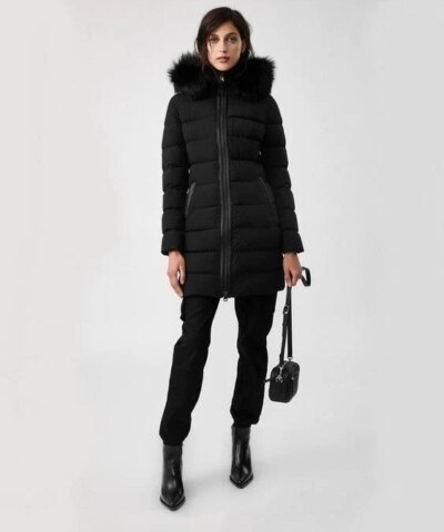 Mackage Calla Down Coat With Removable Silverfox Fur Trim