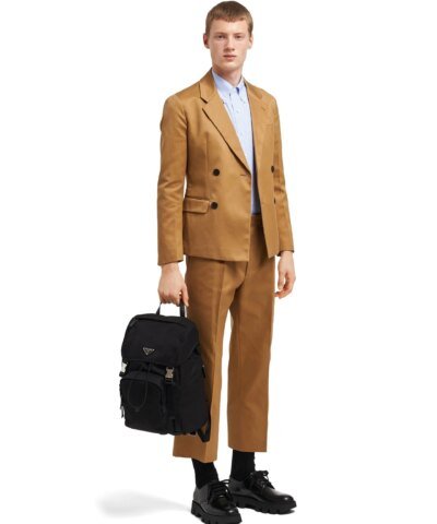 Prada Nylon and Saffiano Leather Backpack