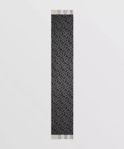 Burberry Reversible Check and Monogram Cashmere Scarf
