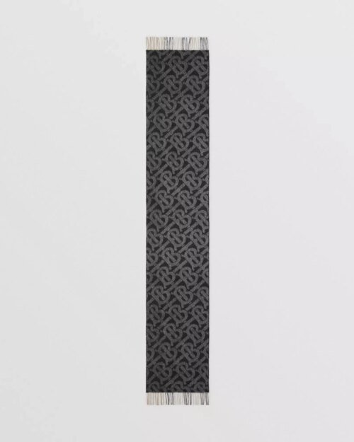Burberry Reversible Check and Monogram Cashmere Scarf