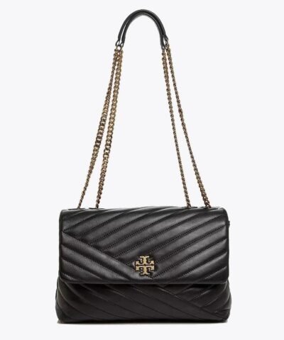 Tory Burch Kira Chevron Convertible Shoulder Bag, Black