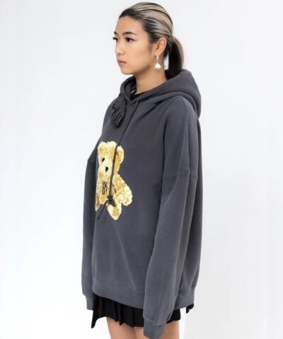 We11done Embroidered Teddy Hoodie Sweatshirt