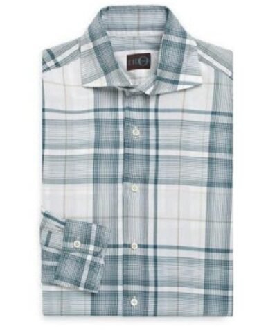 Eidos Men's Tartan Plaid Dress Shirt
