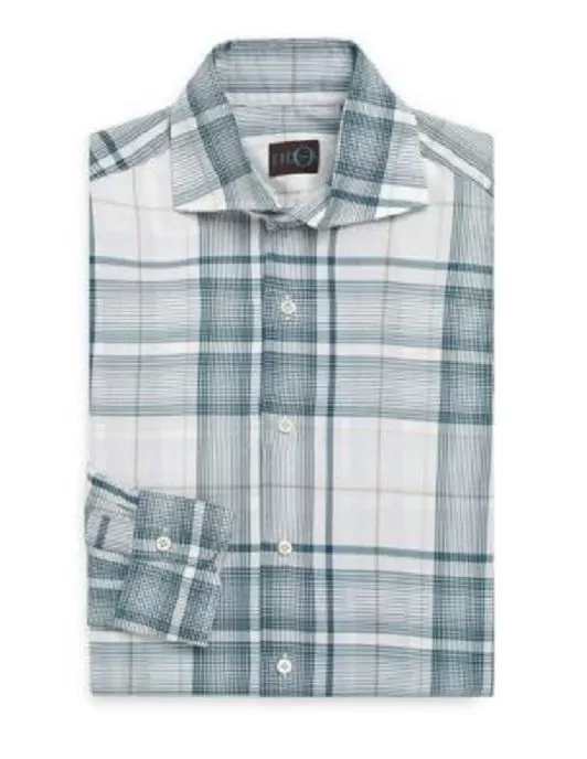 Eidos Men's Tartan Plaid Dress Shirt