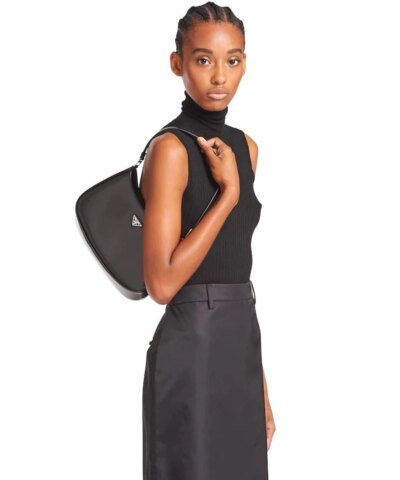 Prada Cleo Brushed Leather Shoulder Bag