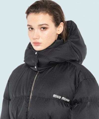 Miu Miu Technical Nylon Down Coat