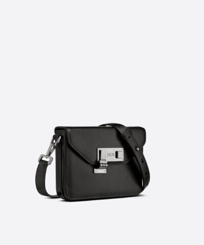 Dior Men's Black Smooth Calfskin Messenger Pouch