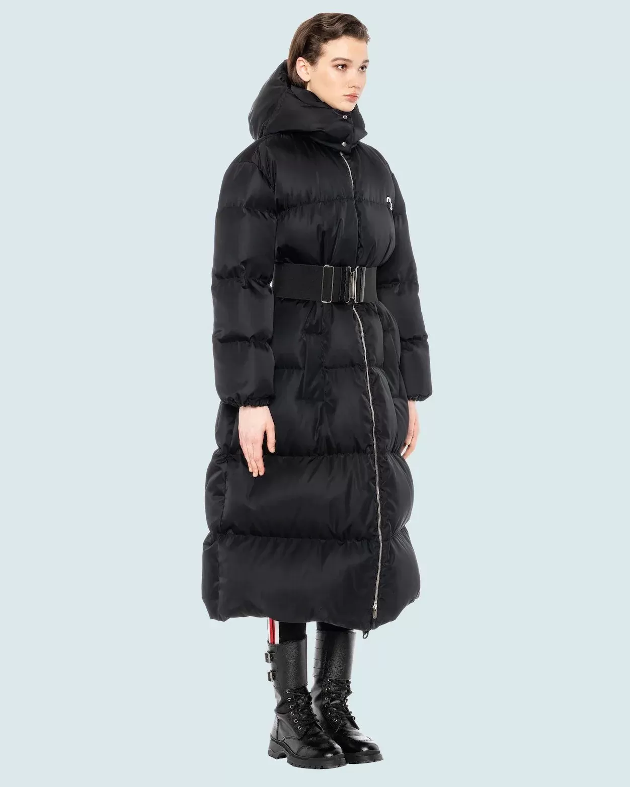 Miu Miu Technical Nylon Down Coat