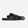 Dior Teddy-D Belt Black Smooth Calfskin, 15mm