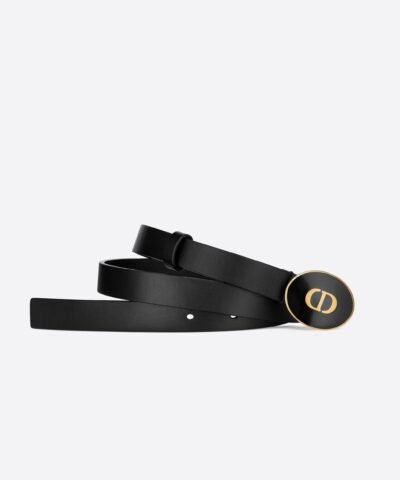 Dior Teddy-D Belt Black Smooth Calfskin, 15mm
