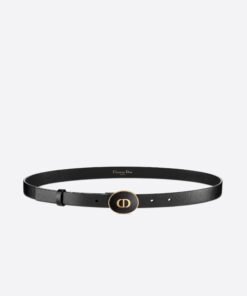 Dior Teddy-D Belt Black Smooth Calfskin, 15mm