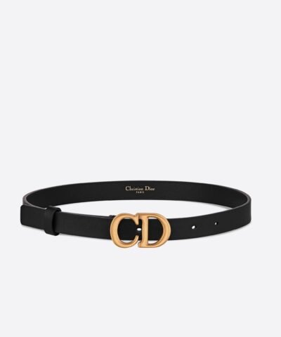 Dior Saddle Belt Black Ultrasmooth Calfskin, 30 mm