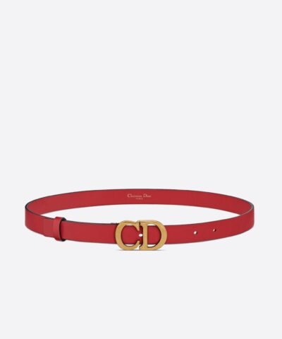 Dior Saddle Belt Red Ultrasmooth Calfskin, 30 mm