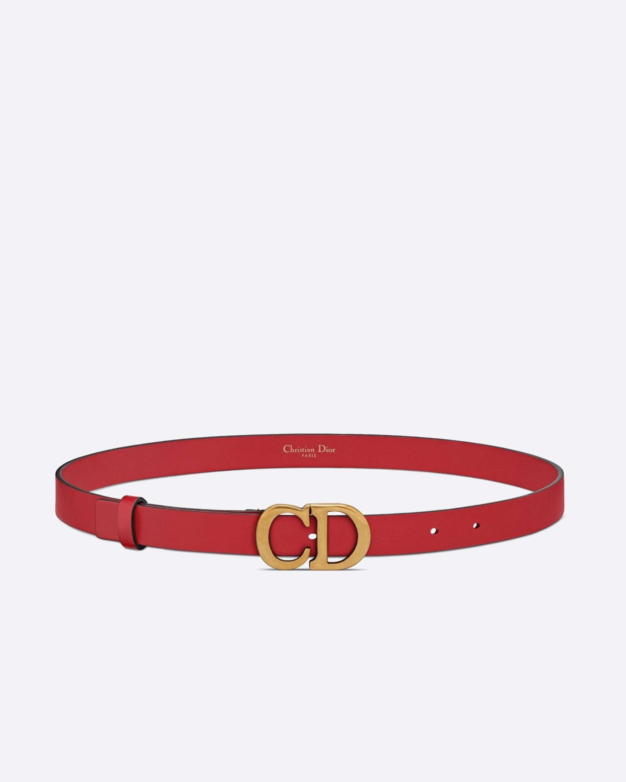 Dior Saddle Belt Red Ultrasmooth Calfskin, 30 mm