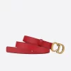 Dior Saddle Belt Red Ultrasmooth Calfskin, 30 mm