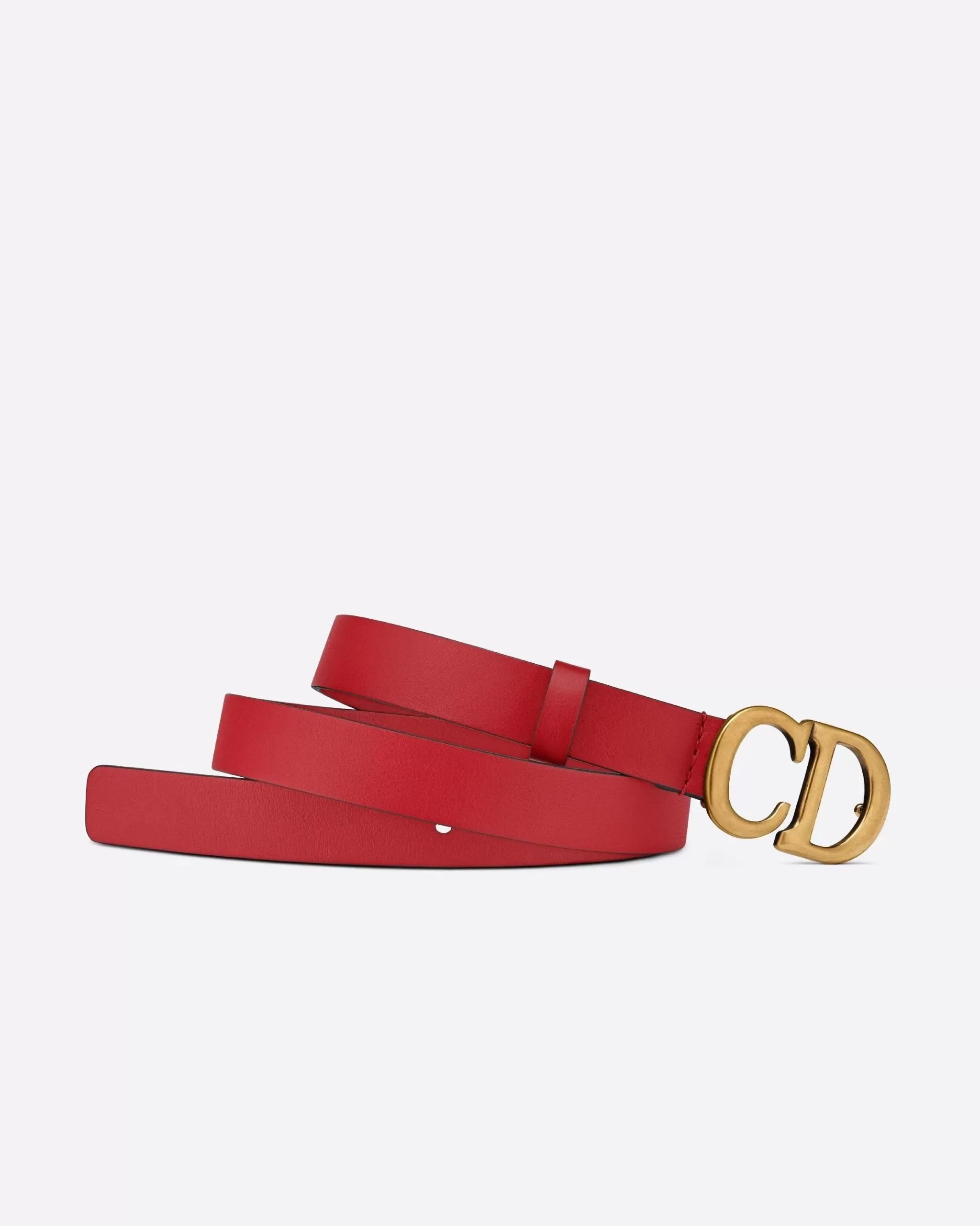 Dior Saddle Belt Red Ultrasmooth Calfskin, 30 mm