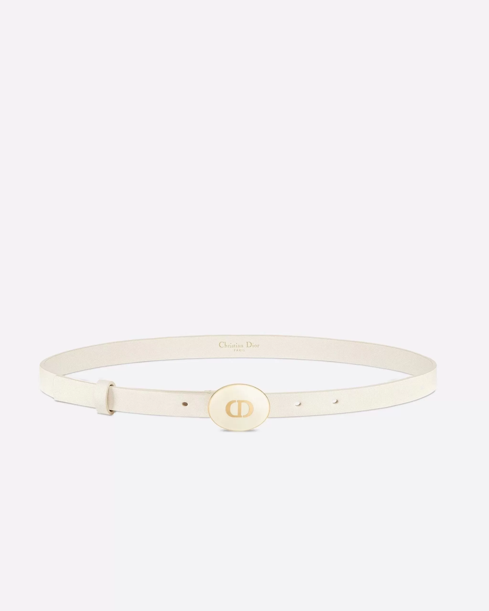 Dior Teddy-D Belt Ivory Smooth Calfskin, 15mm