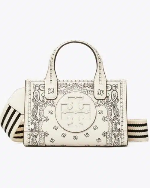 Tory Burch Ella Printed Leather Micro Tote Bag