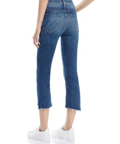 Mother Insider Crop Step Fray Jeans in Not Rough Enough