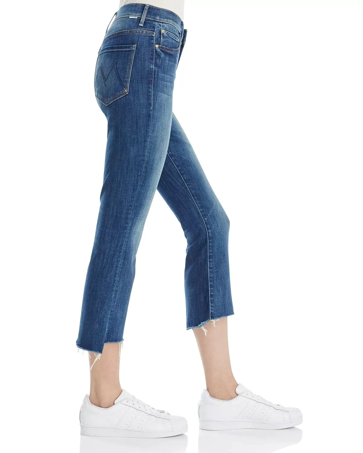 Mother Insider Crop Step Fray Jeans in Not Rough Enough